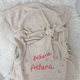 Build Your Own - Baby Blanket & Knitted Bunny Comforter Gift Set - Personalise Me