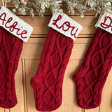 Personalised Christmas Knitted Stocking