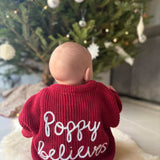 Christmas Knitted Sweater - Hand Embroidered - Personalise Me