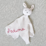 Knitted Cotton Bunny Dou-Dou Comforter - White