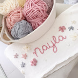 Baby Blanket with Flowers - Personalise Me