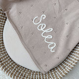 Pointelle Cotton Baby Blanket - Personalise Me