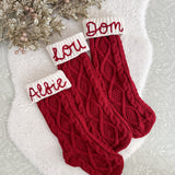 Personalised Christmas Knitted Stocking