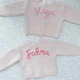 Knitted Cardigan - Hand Embroidered - Personalise Me