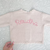 Knitted Cardigan - Hand Embroidered - Personalise Me