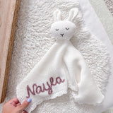 Knitted Cotton Bunny Dou-Dou Comforter - White