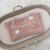 Baby Blanket with Flowers, Bows, Shells and Pearls - Personalise Me