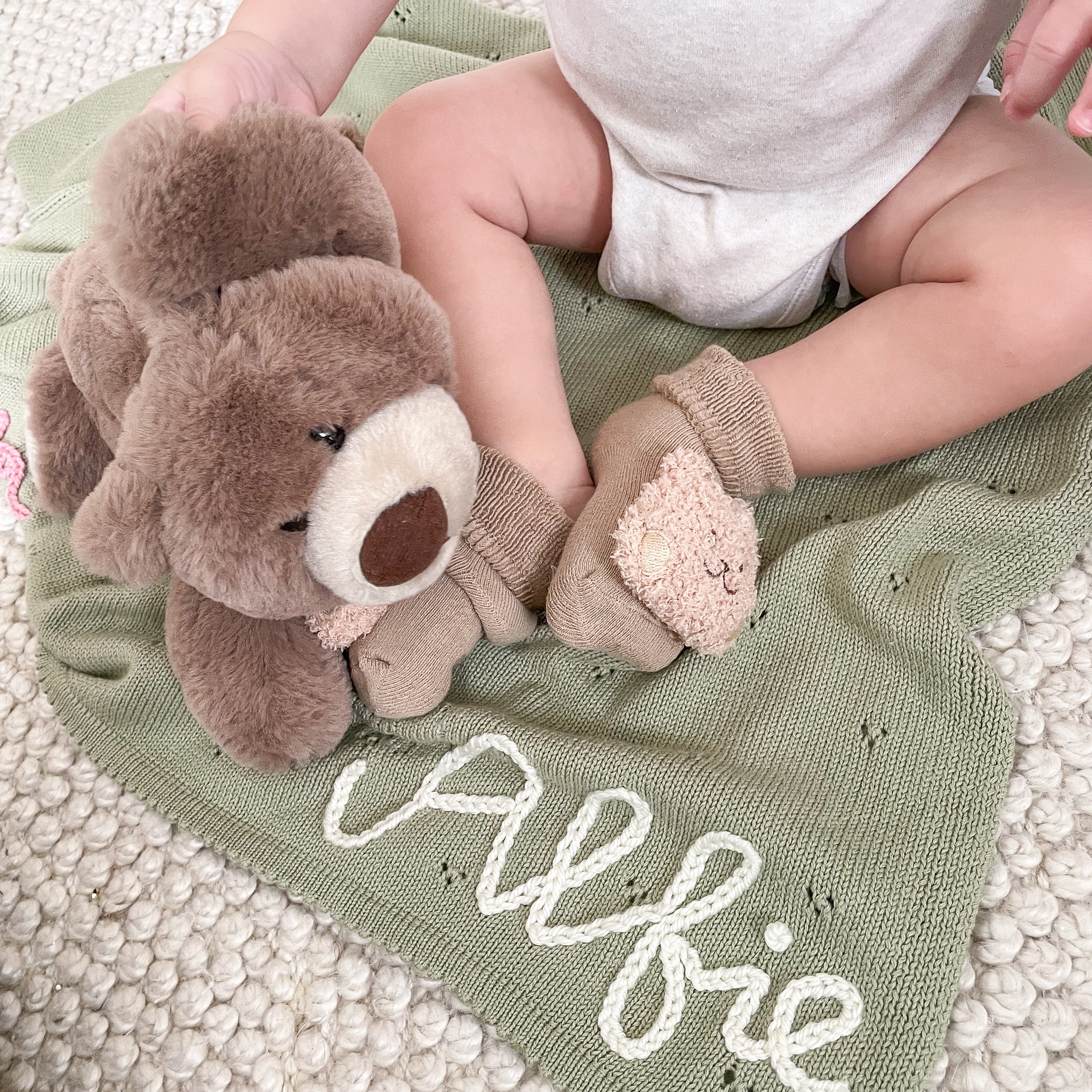 Pointelle Cotton Baby Blanket - Personalise Me